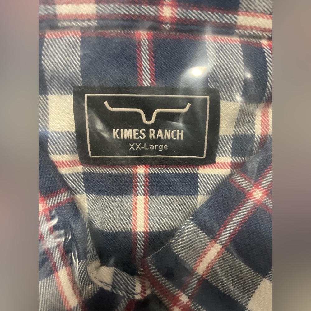 NWT Kimes Ranch Women’s San Mateo Blue Flannel Plaid w/Pearl Snaps in XXL - Picture 6 of 8